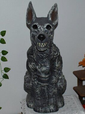 Rare Retired Spirit Halloween 2013 Scabs Zombie Dog Prop 2ft Blow Mold Decor HTF
